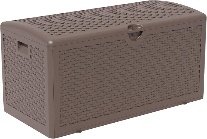 80 Gallon Pro Resin Deck Box, Waterproof Outdoor Storage Bin - Image 9