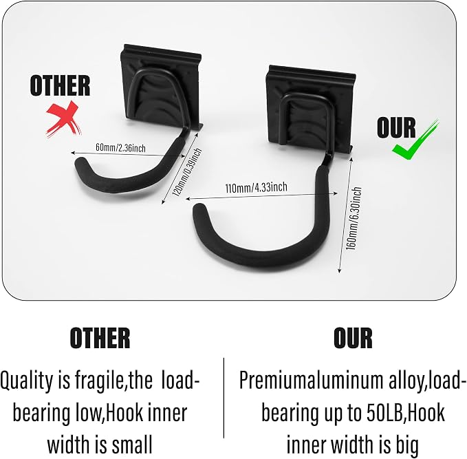 Sinoer 6-Bike & 6-Helmet Wall Mount Rack - Image 3