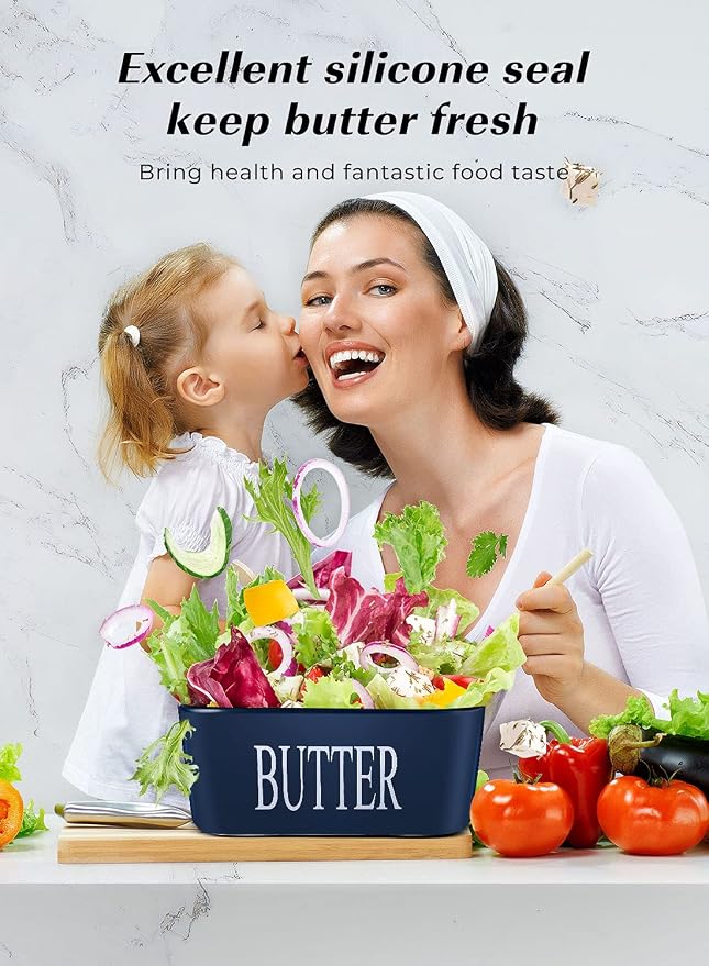 Butter Dish with Lid: Large Butter Container - Image 3