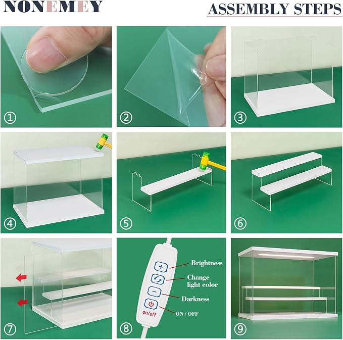 NONEMEY Clear Acrylic Display Case Stand - Image 5