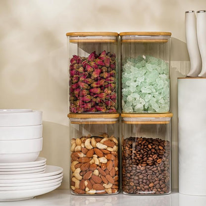 37oz Airtight Glass Square Storage Canister - Image 7