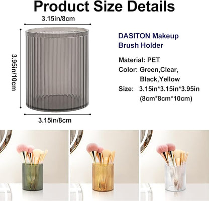 DASITON Makeup Brush Holder Organizer, Acrylic Makeup Brush Cup, Vintage - Image 7