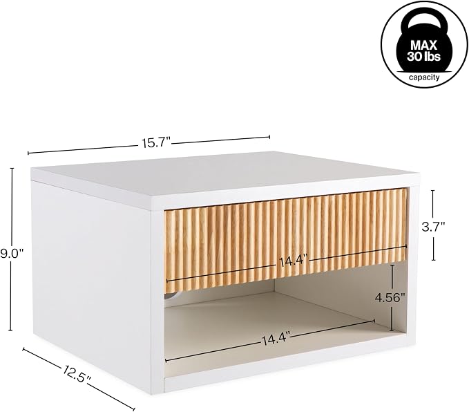 JONATHAN Y NST2001B Elise 15.71" Classic Contemporary Floating Wall Mounted - Image 2