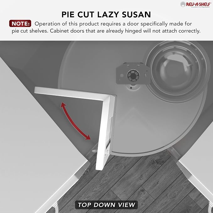 Rev-A-Shelf 24" Pie-Cut Lazy Susans 2-Shelf - Image 6