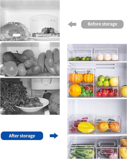 Refrigerator Organizer Bins 6 Pack Fridge Organizers - Image 5