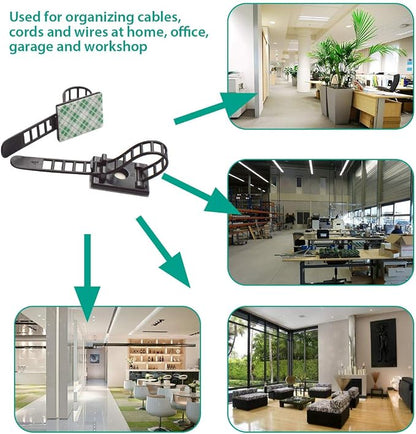 1000 Pieces Cable Management Desk Cord Organizer Cable Ties Wire Fasteners Clips - Image 4