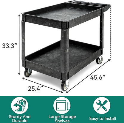 YITAHOME Utility Cart on Wheels, 550 lbs Capacity, 45 x 25 Inch Rolling Work - Image 2