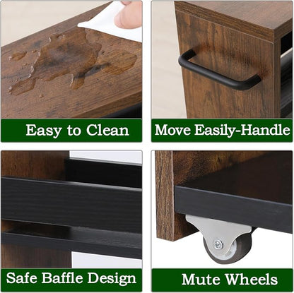TEAMIX 4 Tier Slim Storage Cart - Image 5