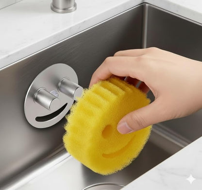 Smiley face sponge holder, kitchen Sink Caddy Organizer by MAISEEN