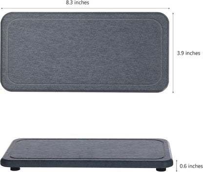 2 Pcs Water Absorbing Stone Trays, Kitchen/Bathroom Sink Soap Dish, Diatomite - Image 6