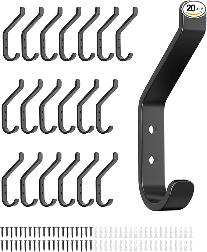 20-Pack Wall Hook for Hanging Coat - 20LB by susswiff