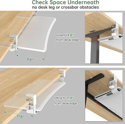 Extra Large Keyboard Tray Under Desk - Image 5