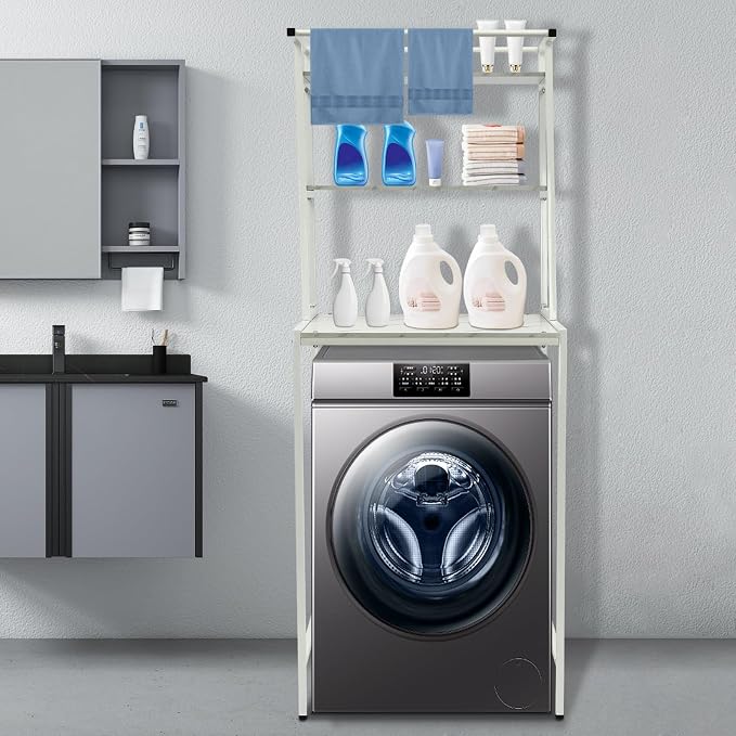 Gdrasuya10 White Over The Washer & Dryer Storage Shelves, 3 Tier Washing - Image 5