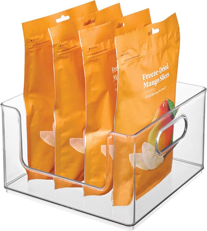 iDesign Stackable Clear Plastic Open Front Storage Bin, Easy Access Organizer by iDesign