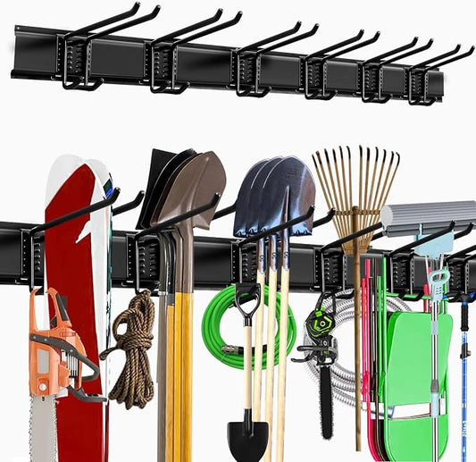 Garage Storage Rack Hooks, 48 Inch Heavy Duty Wall Mount Garage Organization by NOEAIKE