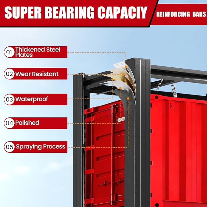 63" H Heavy Duty Garage Shelving, Metal Storage Shelves, Adjustable 5 Tier - Image 4
