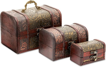 Juvale Wooden Treasure Chest Set - Image 8