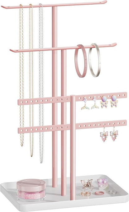 pickpiff Jewelry Holder Organizer, 12.5'' Tall Sturdy Metal Stand, 3-Tier by pickpiff
