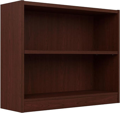Bush Furniture Universal Small 2 Shelf Bookcase in Vogue Cherry, Low Storage by BushBusinessFurniture