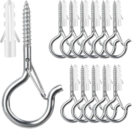 12 PCS Q-Hanger Hooks, Screw Hooks by FSAH