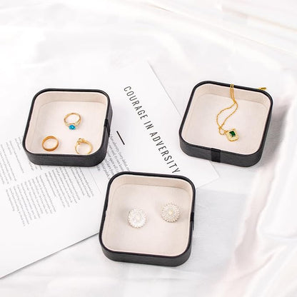 SANQIANWAN Set of 3 Small Stackable Jewelry Organizer Trays Mini Jewelry Drawer - Image 5
