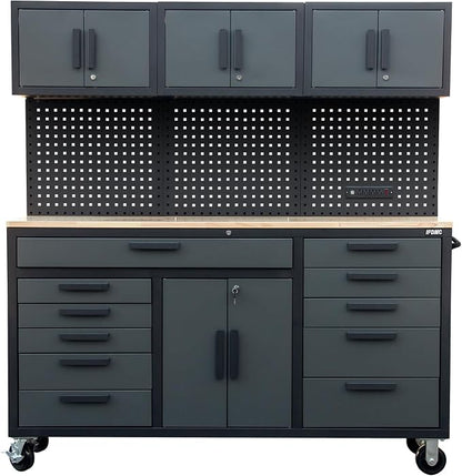 72in Rolling Tool Chest Cabinet Mobile Garage Workbench Heavy-Duty Tool Cabinet by Unknown