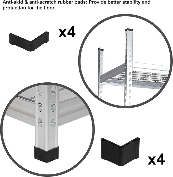 Amazon Basics 4000IBS Heavy Duty Adjustable Storage Shelving Unit, 5 Shelf - Image 8