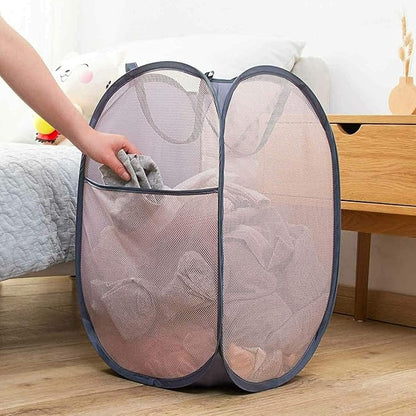 Larpur 2 Pcs Popup Mesh Laundry Baskets, Collapsible and Portable Clothes - Image 7