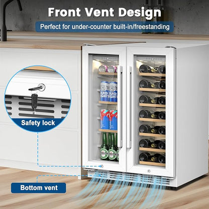 24 Inch Dual Zone Wine and Beverage Refrigerator - Image 6