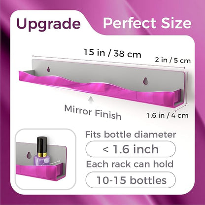 YMVV Wall-Mounted Nail Polish Organizer Rack - Image 3