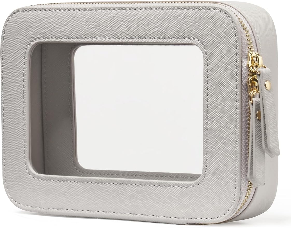 Popvibe Clear Makeup Bag Travel Cosmetic Case Transparent Toiletry Bag by POPVIBE