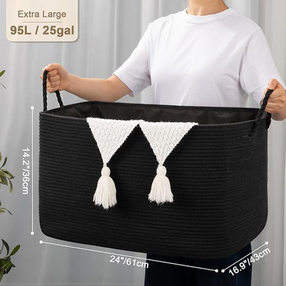 95L Extra Large Blanket Basket - Image 2