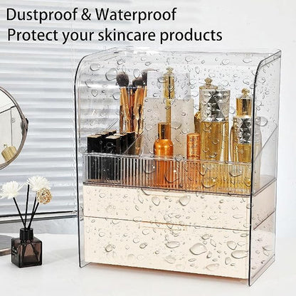 Makeup Storage Organizer Box Large Cosmetic Display Cases Dustproof and - Image 4