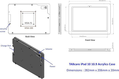 TABcare Anti-Theft Acrylic VESA Enclosure Made - Image 3