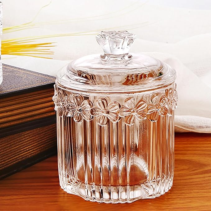 Qtip Cotton Ball Hair Ties Candy Holder Makeup Storage Bathroom Accessories - Image 3