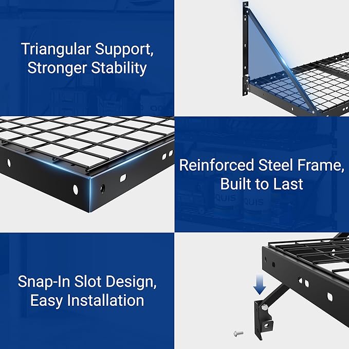 FLEXIMOUNTS 4-Pack 2x4ft Garage Wall Shelving - Image 4