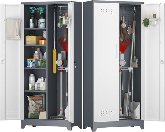 Broom Storage Cabinet, Metal Cabinet by STEELIST