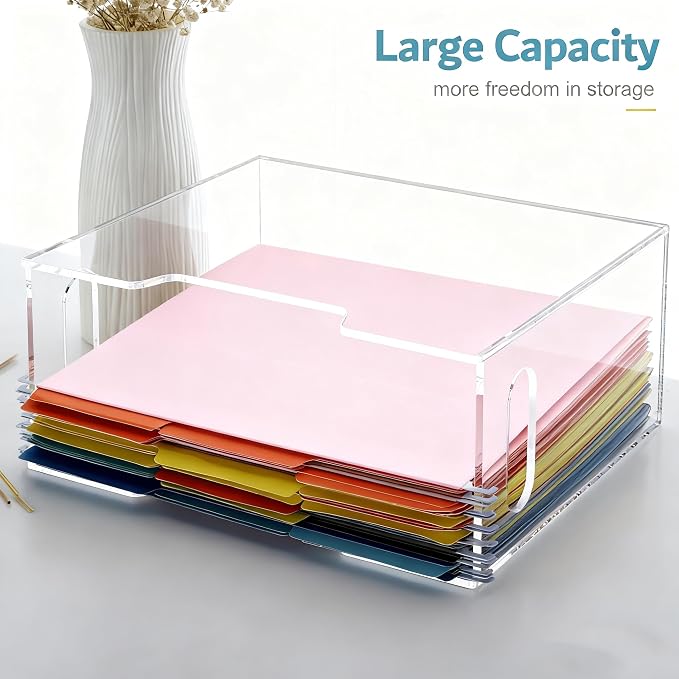 Acrylic File Organizer Box - Image 2