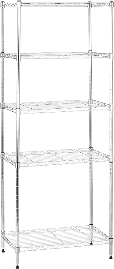 Amazon Basics 5-Shelf Adjustable, Storage Shelving Unit, Steel Organizer Wire by AmazonBasics