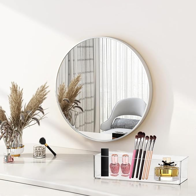 Acrylic Makeup Brush Holder Organizer, 1 Pack 1 Section Clear Plastic Makeup - Image 5