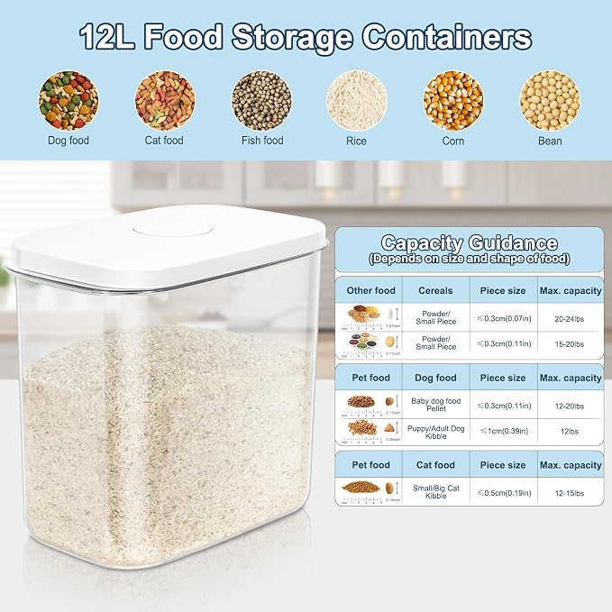 Rice & Flour Storage Container, Cereal Containers Storage, Dry Food Airtight - Image 5