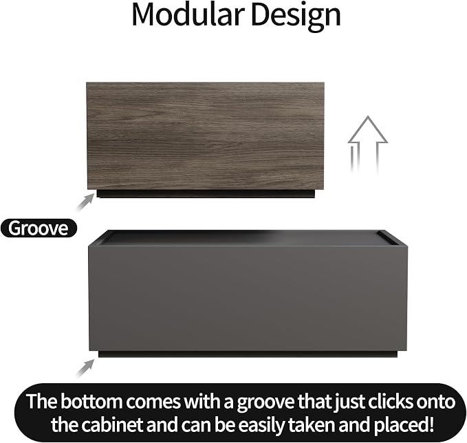 Modular Stackable Drawers, Modern Nightstand Modular Storage Bins - Image 7