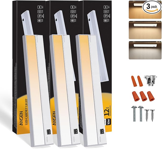 Ansen 3Packs of Under Cabinet Lights by ANSEN