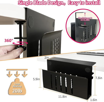 Desk Side Storage, Under Desk Storage, No Drill Steel Hanging Desk Organizer - Image 3