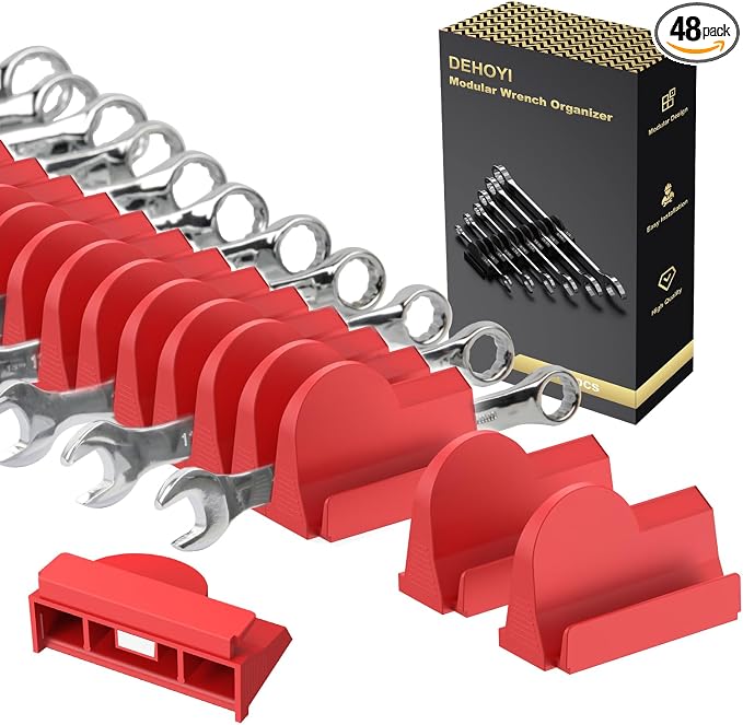 48 pcs Magnetic Modular Wrench Organizers by DEHOYI
