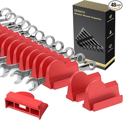 48 pcs Magnetic Modular Wrench Organizers by DEHOYI