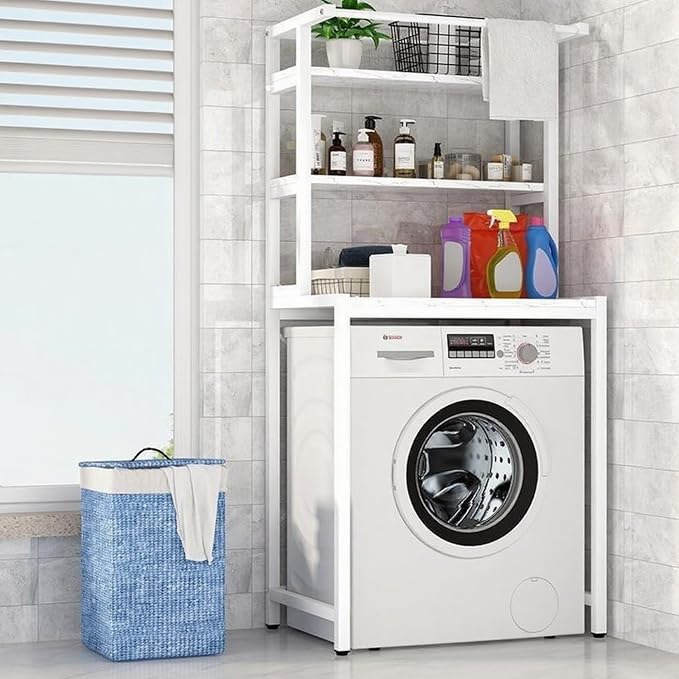 Gdrasuya10 White Over The Washer & Dryer Storage Shelves, 3 Tier Washing - Image 3