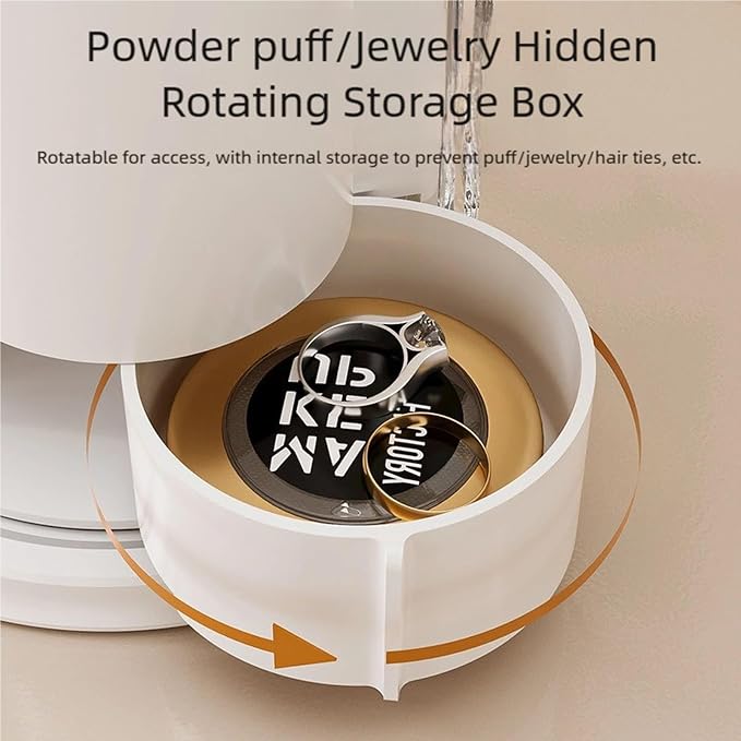 Rotating Makeup Organizer, 360-Degree Clear Cosmetic Case - Image 7