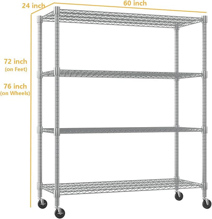 Himimi Storage Shelves 60"W Wire Shelving - Image 3