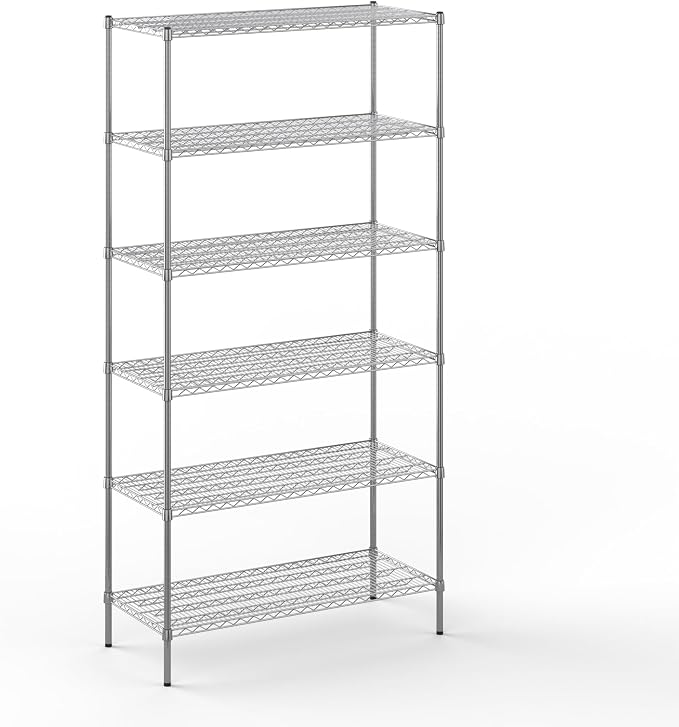 21" Deep x 48" Wide x 96" Height Wire Shelving Kit | 6-Tier | NSF Commercial by Regal+Altair
